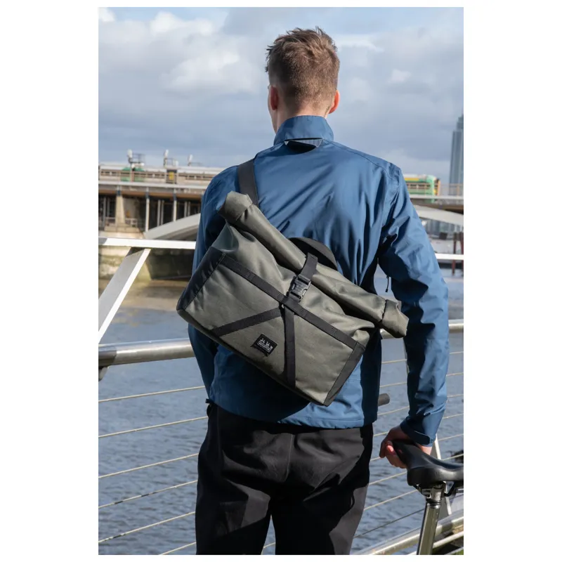 Brompton Borough Roll Top Bag Medium in Olive-12